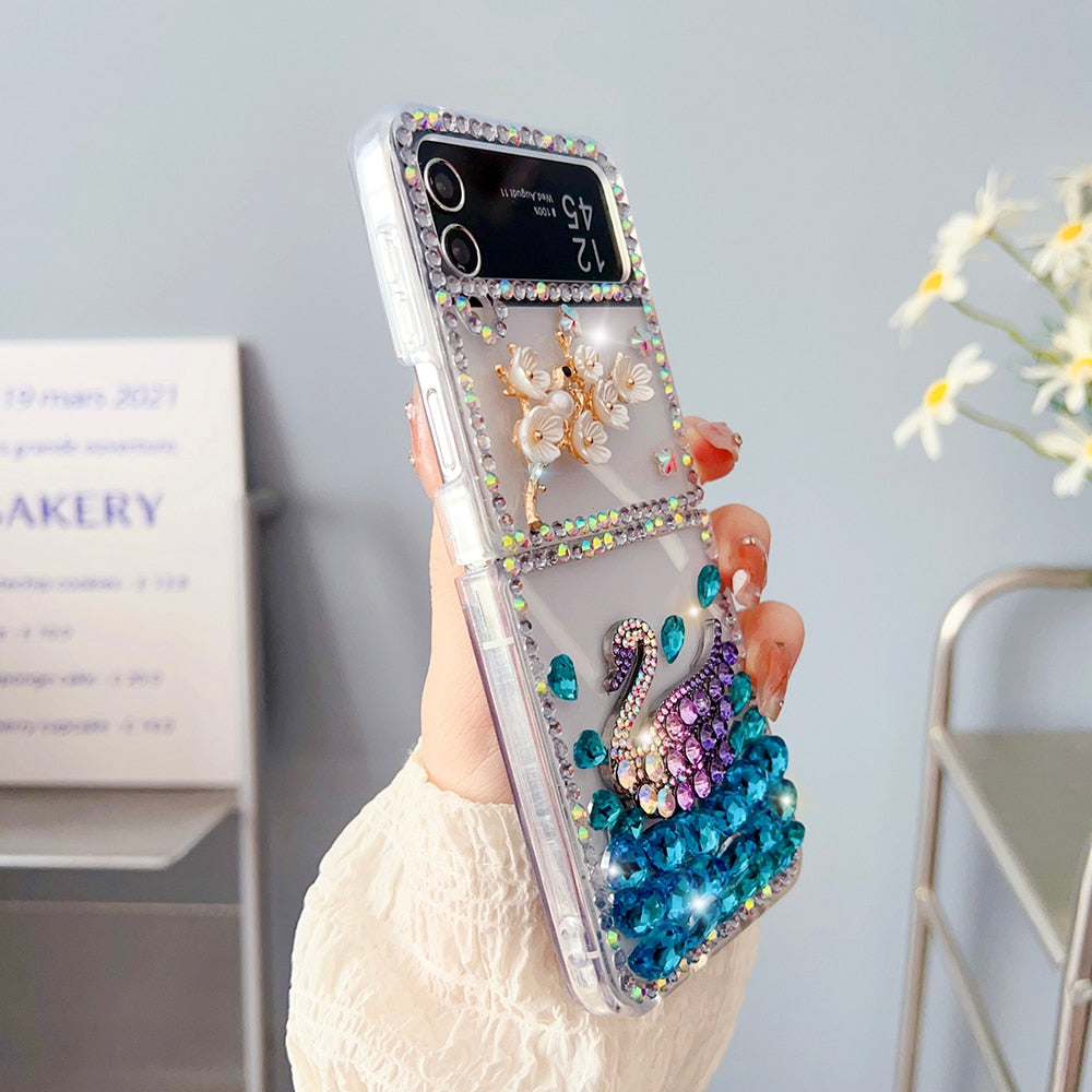 Luxury Colorful Rhinestone Case For Samsung Galaxy Z Flip 3 & 4
