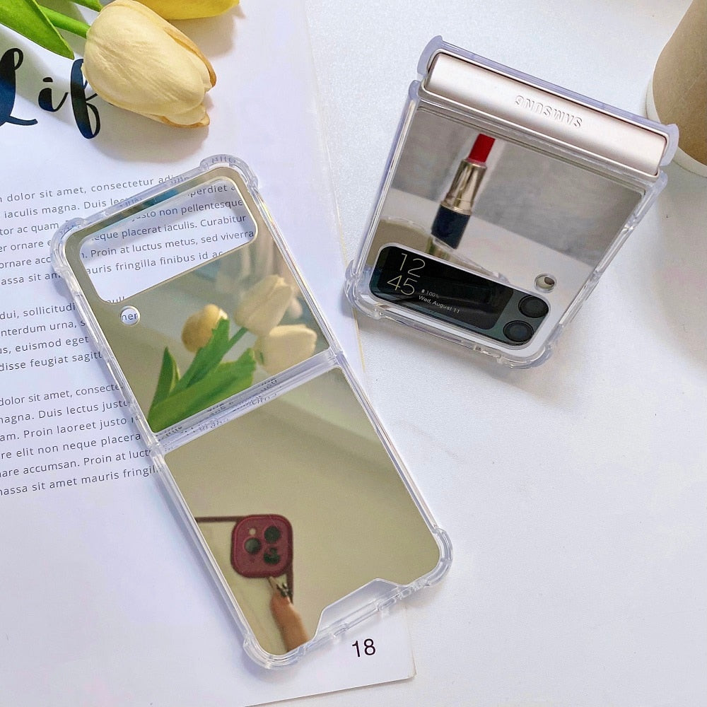 Shockproof Mirror case For Samsung Galaxy Z Flip 4 - Galaxy Z Flip 4 Case
