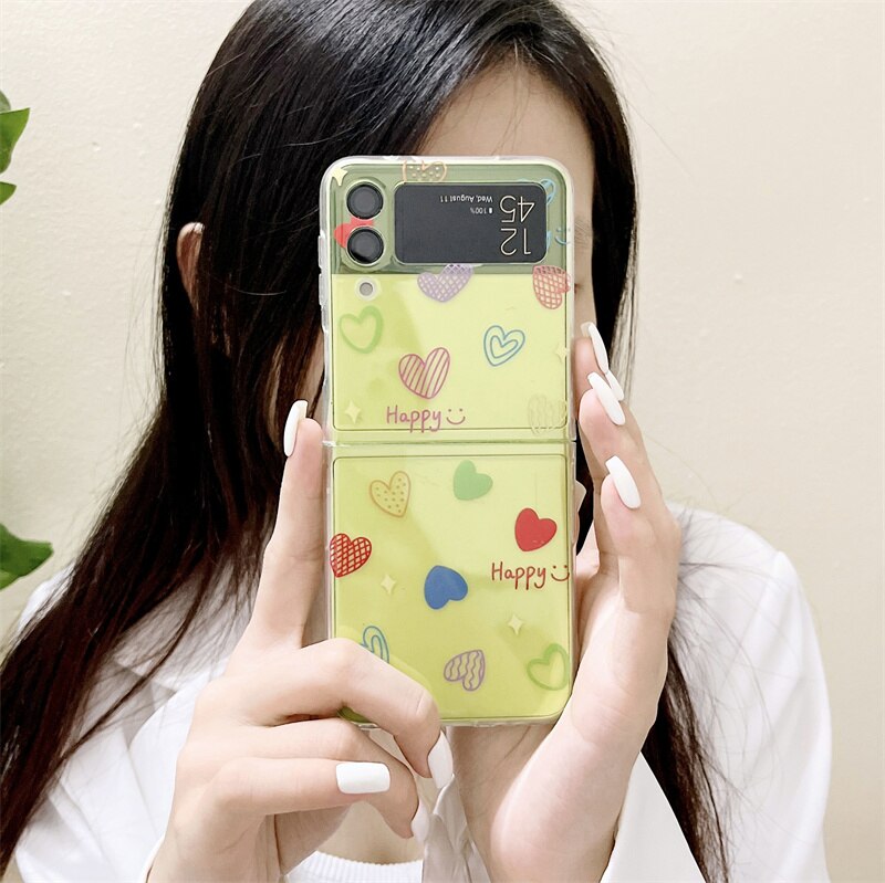 Lovely Color Heart Case For Samsung Galaxy Z Flip 4 - Galaxy Z Flip 4 Case