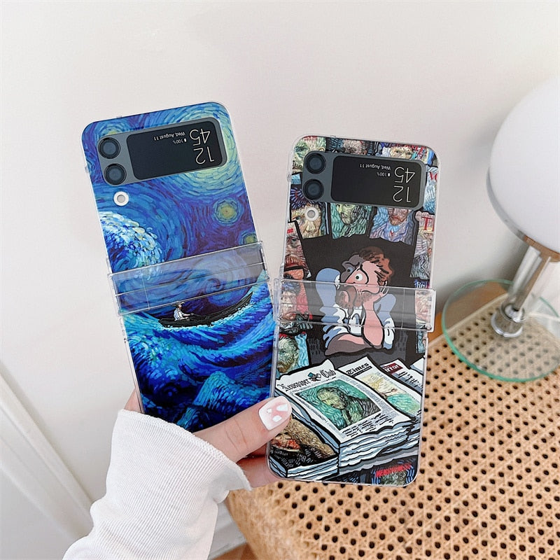 Cute Painting Case For Samsung Galaxy Z Flip 4 - Galaxy Z Flip 4 Case