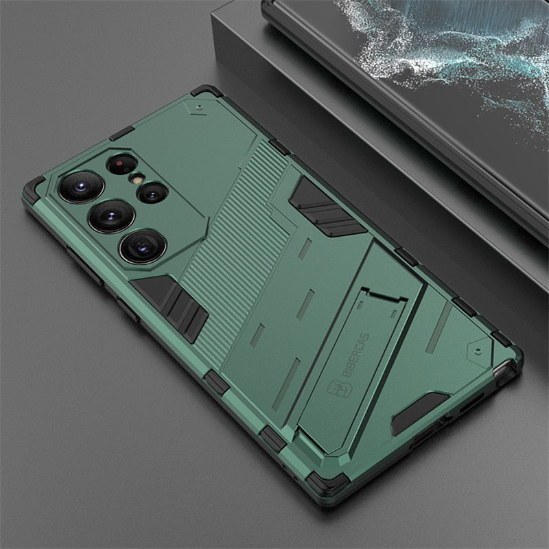Shockproof Kickstand Magnet Armor Case For Samsung S23 Series - S23 Ultra Case