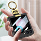 Leather Cover With Z Finger Ring & Lens Glass for Samsung Galaxy Z Flip 5