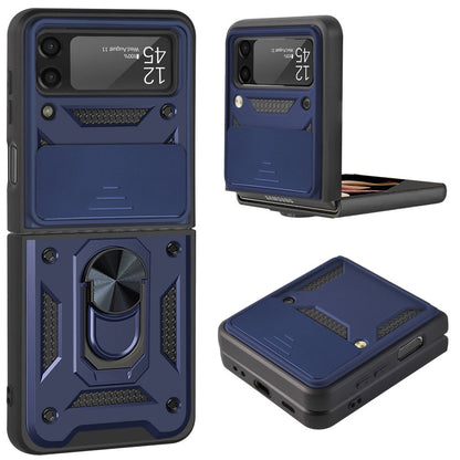 Magnetic Shockproof Case with Camera Cover For Samsung Galaxy Z Flip 4 - Galaxy Z Flip 4 Case