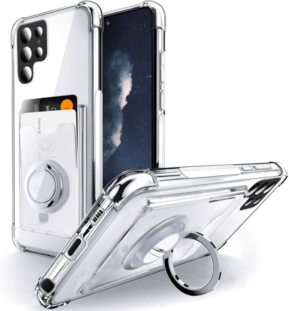Shockproof Case with Finger Ring & Card Slot For Samsung Galaxy S23 Series - S23 Ultra Case