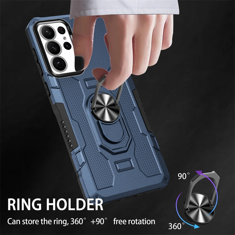 Shockproof Armor Case with Magnetic Ring For Samsung Galaxy S23 Series - S23 Ultra Case