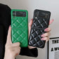 New Fashion Lattice Down Jacket Phone Case For Samsung Galaxy Z Flip 4 - Galaxy Z Flip 4 Case