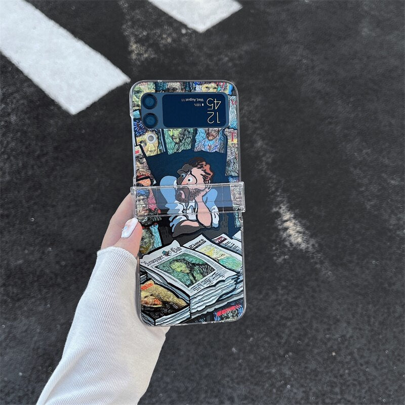 Cute Painting Case For Samsung Galaxy Z Flip 4 - Galaxy Z Flip 4 Case