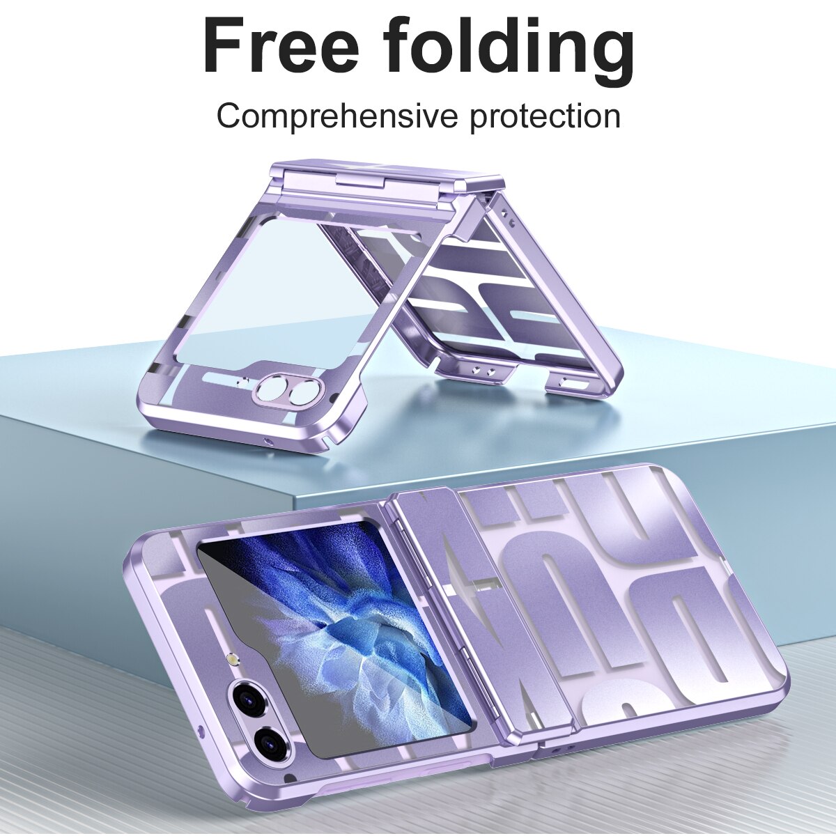 Plating Pattern Clear Cover For Samsung Galaxy Z Flip 5
