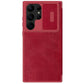 Leather Flip Case with Slide Camera Protection For Samsung Galaxy S23 Series - Caubade
