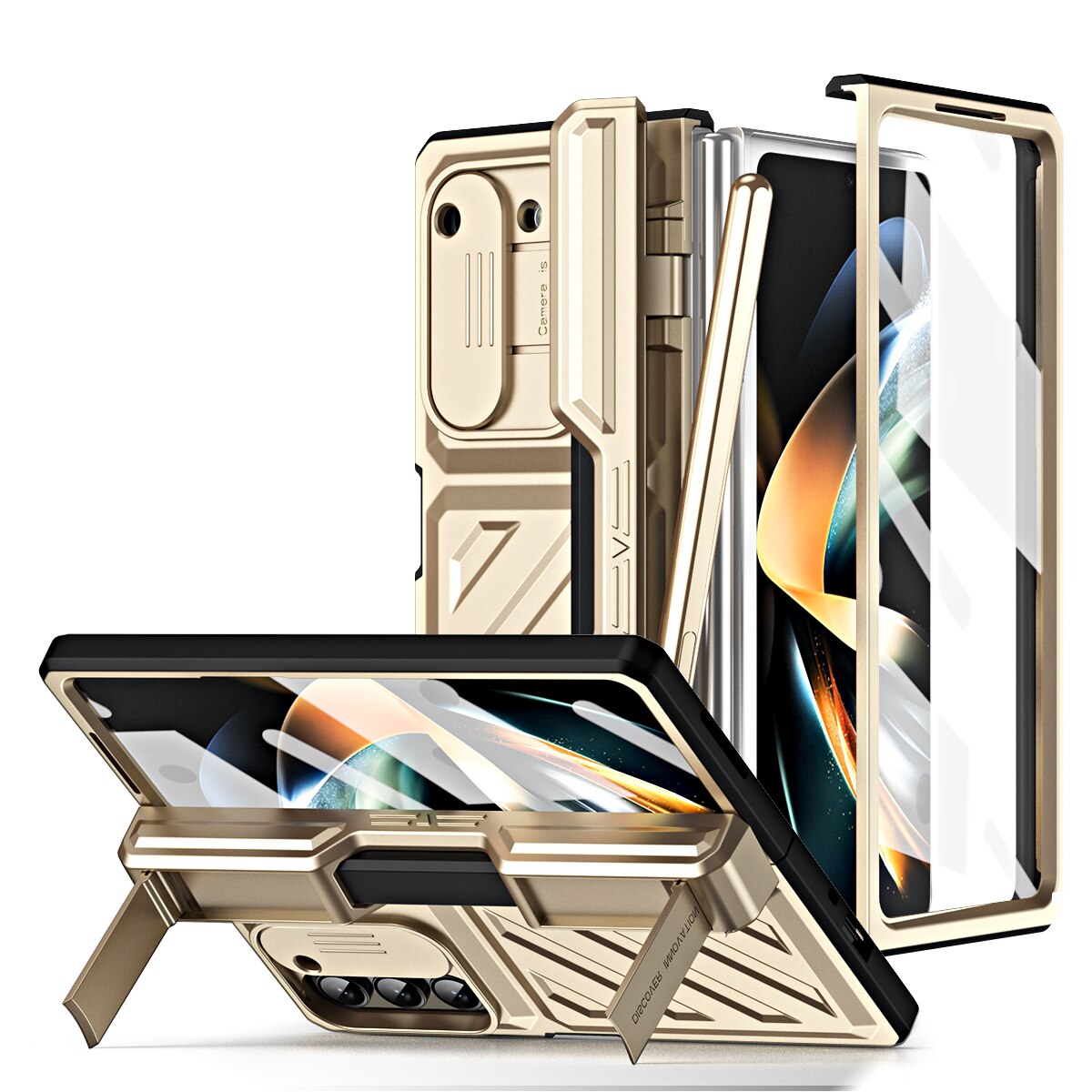 Hinge Armor Shockproof Magnetic Case For Samsung Galaxy Z Fold 5