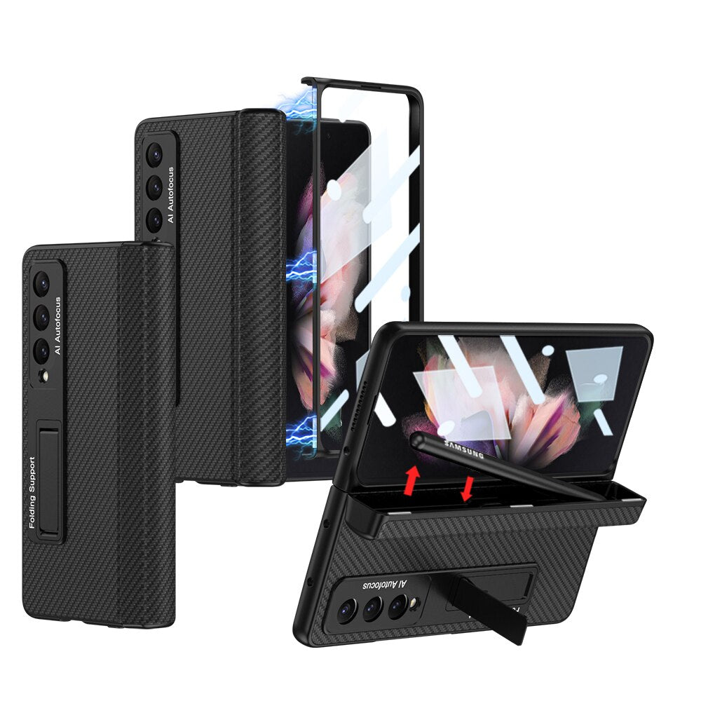 Magnetic Case with Kickstand & Pen Holder For Samsung Galaxy Z Fold 4