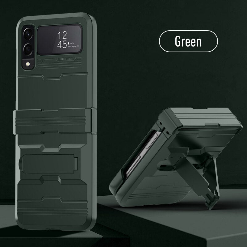 Shockproof Armor Case with Bracket Stand for Samsung Galaxy Z Flip4 - Galaxy Z Flip 4 Case