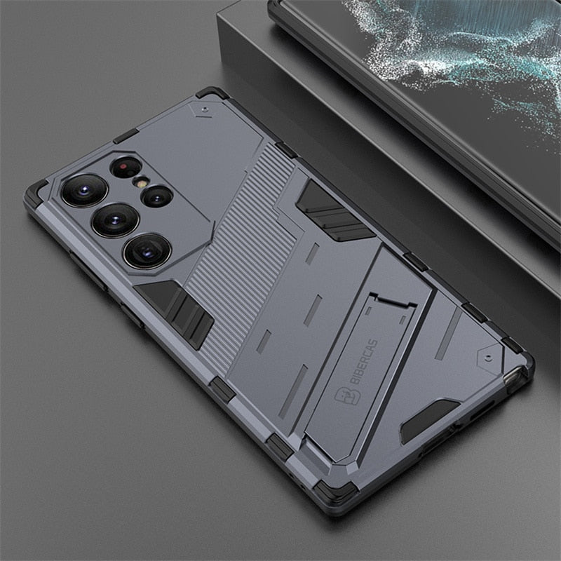 Shockproof Kickstand Magnet Armor Case For Samsung S23 Series - S23 Ultra Case
