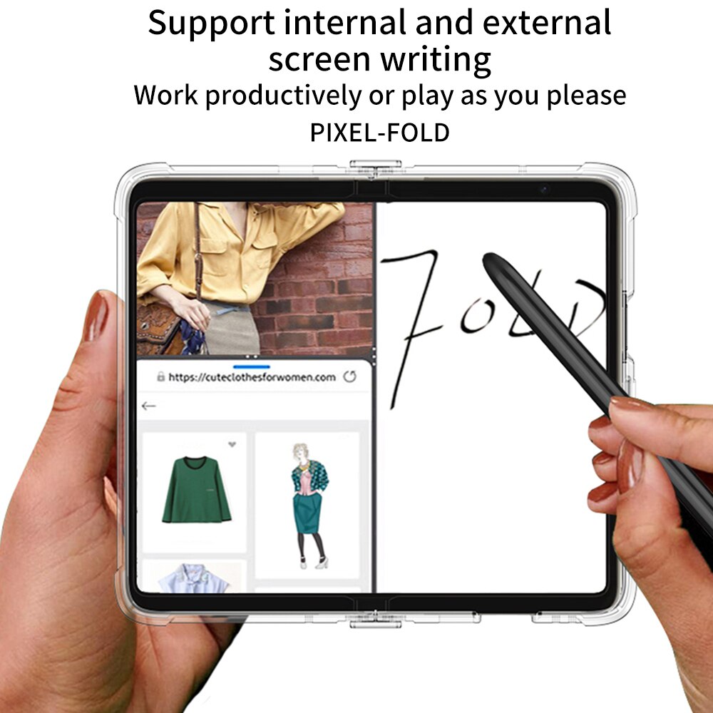 Transparent Shockproof Case with Pen Holder For Google Pixel Fold - The Pixel Store