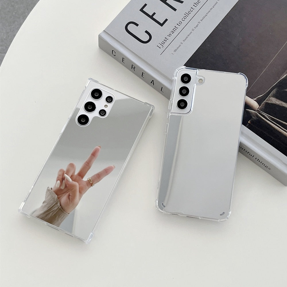Luxury Shockproof Mirror Case For Samsung Galaxy S23 Series
