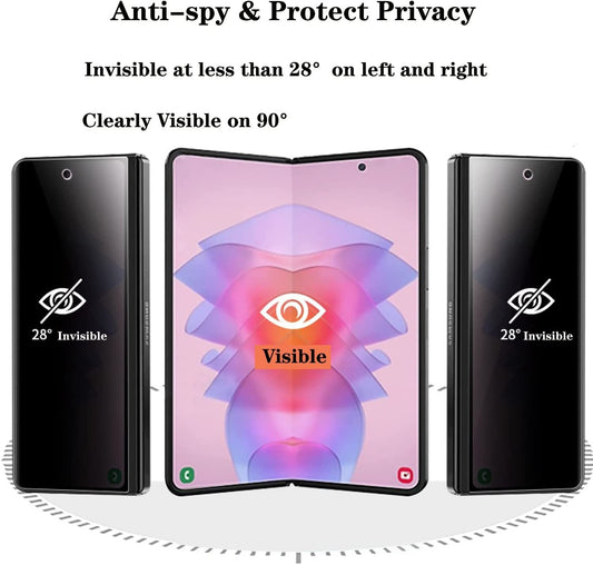 Anti-Peeping Front & Back Screen Privacy Protector For Galaxy Z Fold 3 & Z Fold 4 - Caubade