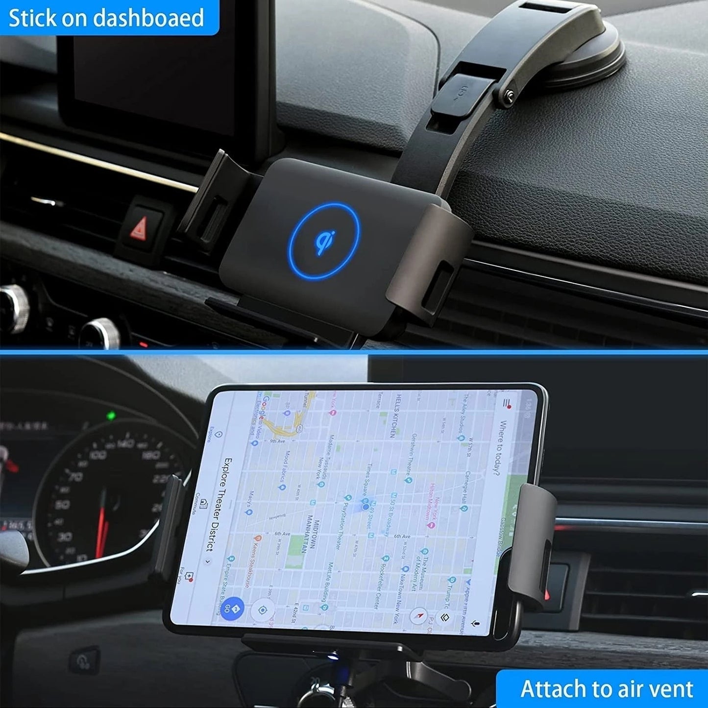 Car Holder and Wireless Charger For Samsung Galaxy Z Fold 4