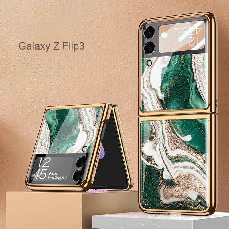 Luxury Marble Case For Z Flip 4 - Galaxy Z Flip 4 Case