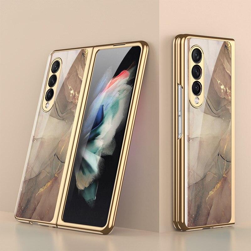 Luxury Tempered Glass Case For Galaxy Z FOLD 4