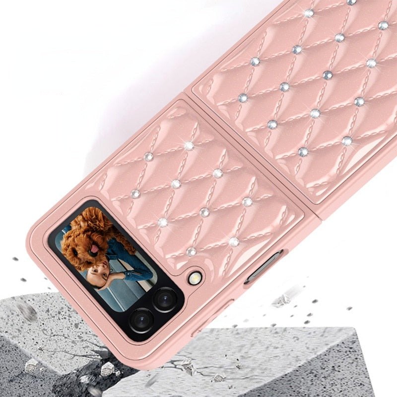Creative Electroplating Diamond Protective Cover For Samsung Galaxy Z Flip 4 - Galaxy Z Flip 4 Case