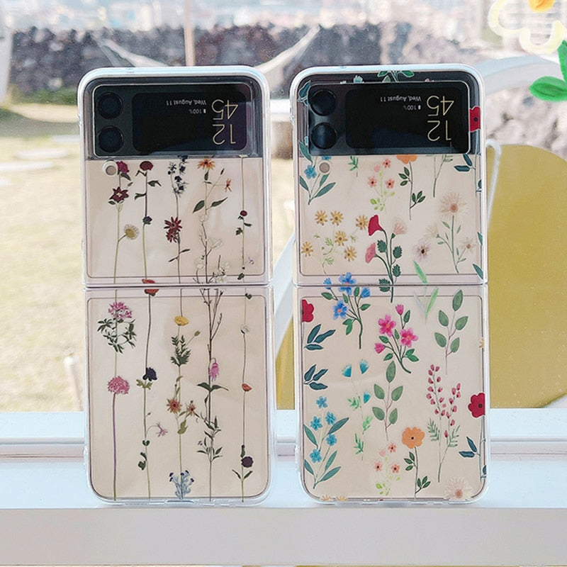 Cute Flowers Phone Case For Samsung Galaxy Z Flip 4 - Galaxy Z Flip 4 Case