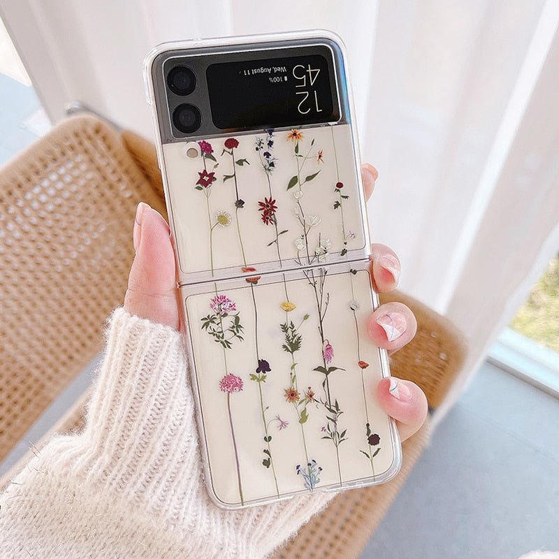 Cute Flowers Phone Case For Samsung Galaxy Z Flip 4 - Galaxy Z Flip 4 Case