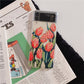 Pretty Tulip Flowers Clear Cover For Samsung Galaxy Z Flip 4 5G - Galaxy Z Flip 4 Case