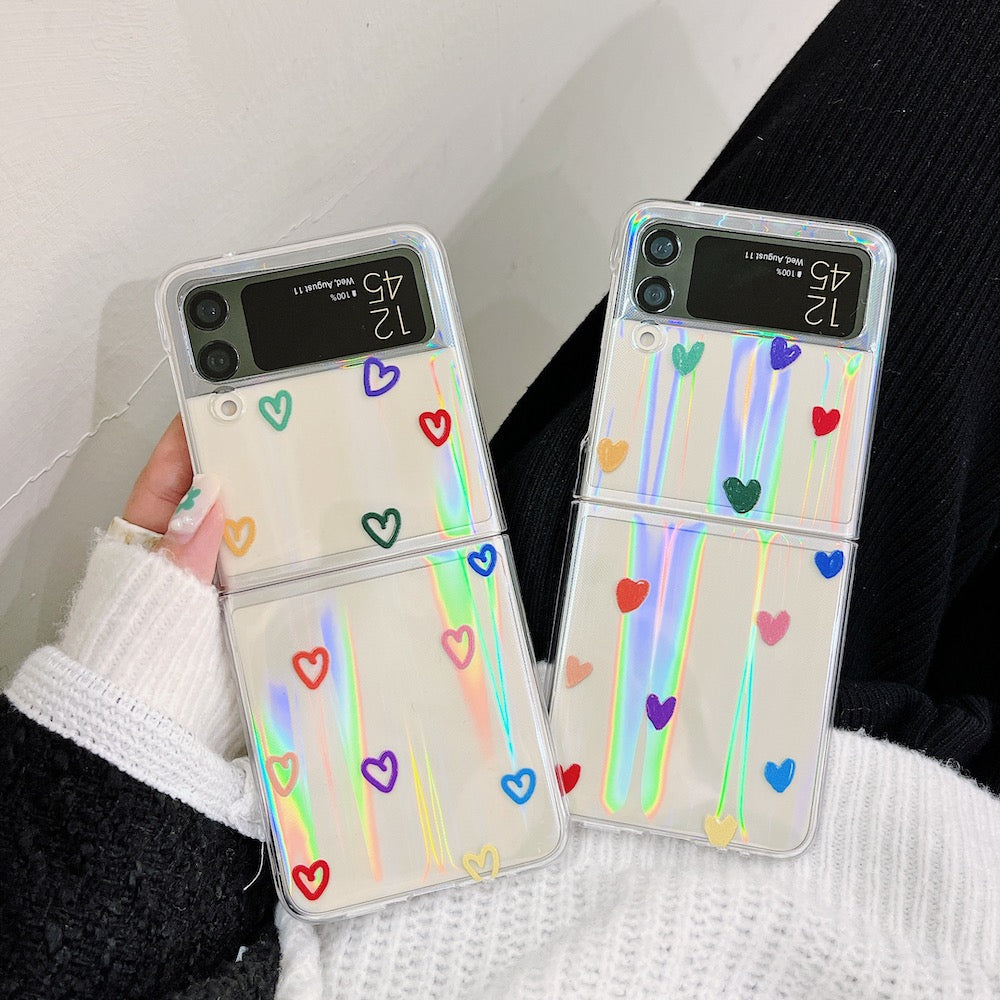 Cute Love Heart Case for Samsung Galaxy Z Flip 4 - Galaxy Z Flip 4 Case
