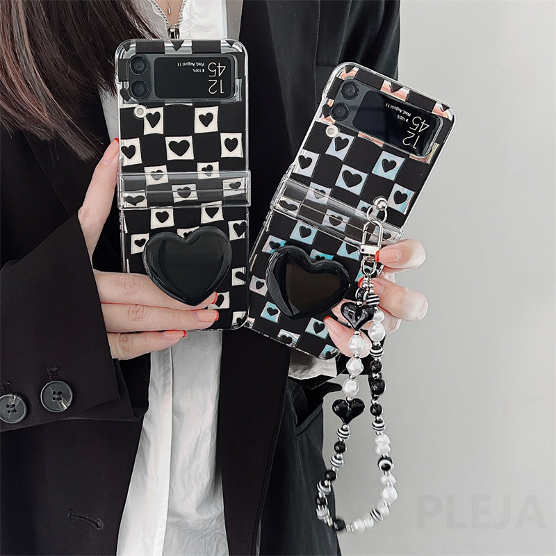 Cute Pearl Bracelet Phone Case For Samsung Galaxy Z Flip 4 - Galaxy Z Flip 4 Case