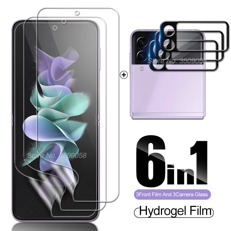 6IN1 3D Curved Camera Protector Glass For Samsung Z Flip 4 5G - Galaxy Z Flip 4 Case