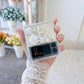 Transparent 3D Rose Glitter Case For Galaxy Z Flip 4 - Galaxy Z Flip 4 Case