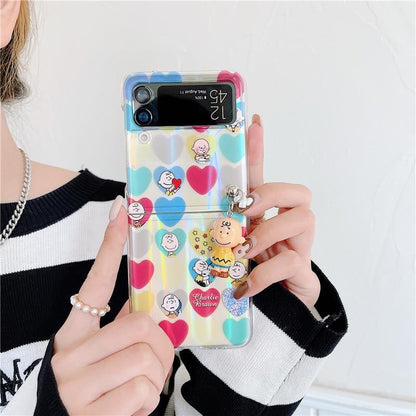 Cartoon Colorful Case with Pendant For Galaxy Z Flip 4 - Galaxy Z Flip 4 Case