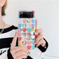 Cartoon Colorful Case with Pendant For Galaxy Z Flip 4 - Galaxy Z Flip 4 Case