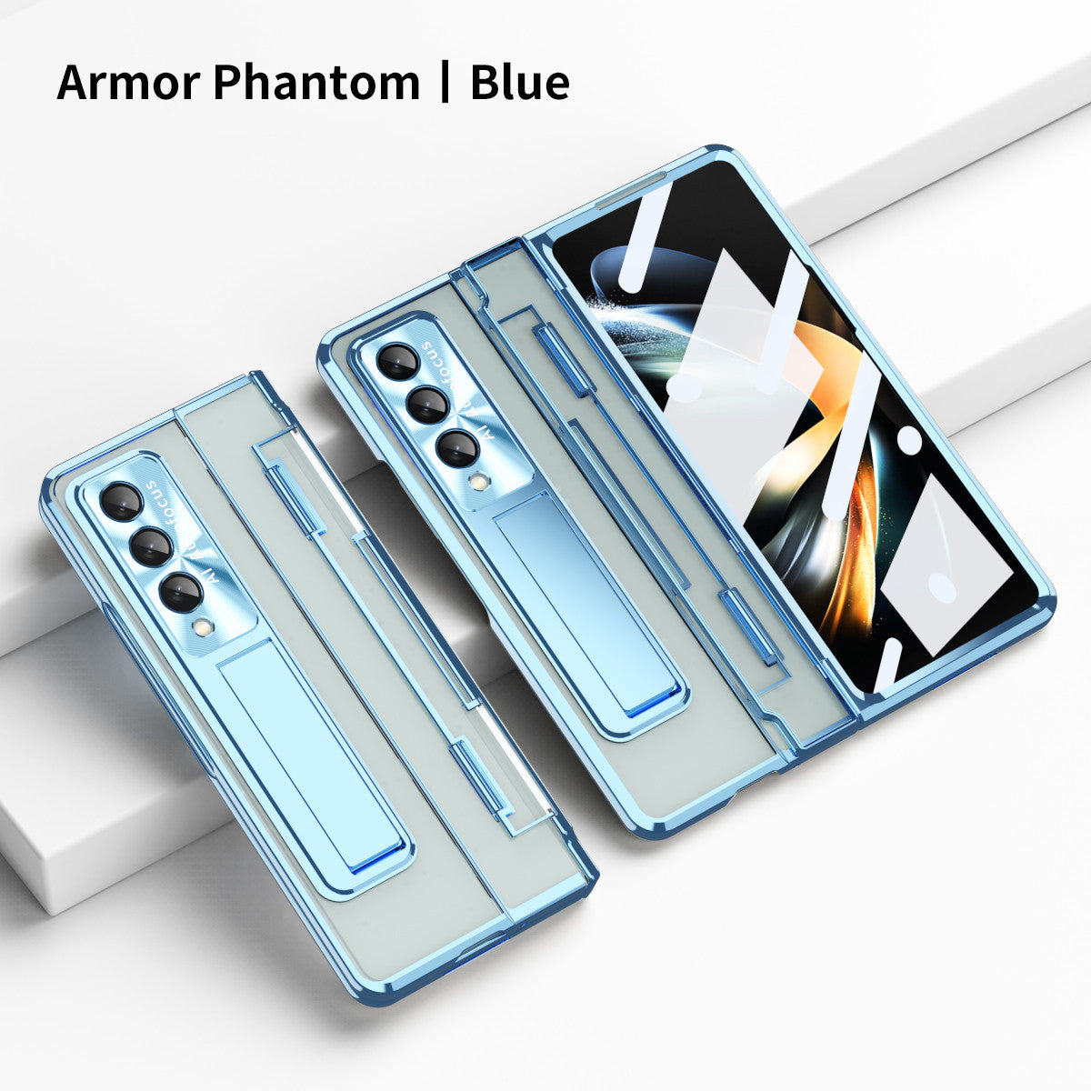 Armor Magnetic Case With Hinge Protection & Bracket For Samsung Galaxy Z Fold 5