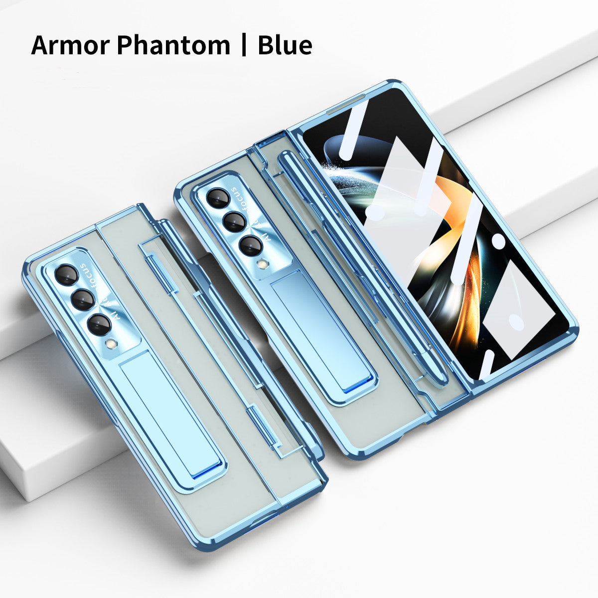 Armor Magnetic Case With Hinge Protection & Bracket For Samsung Galaxy Z Fold 5