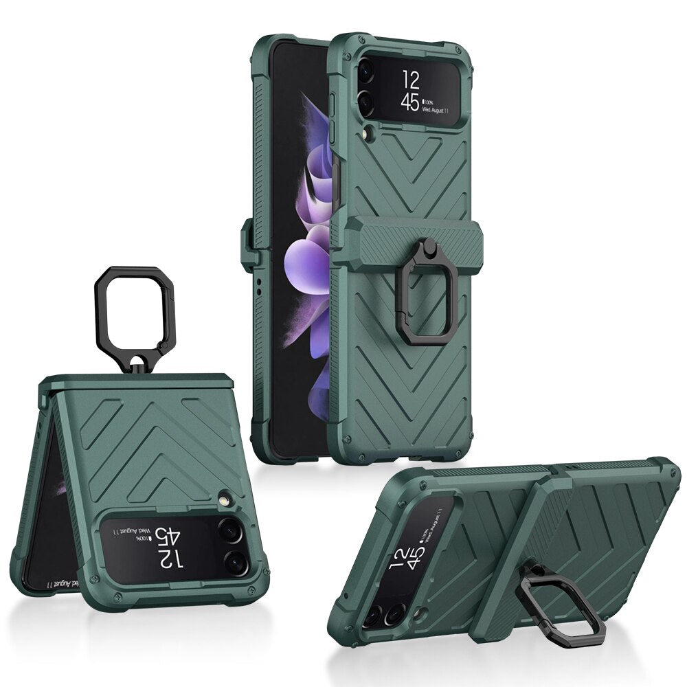 Magnetic Armor Shockproof Case For Samsung Galaxy Z Flip 4 - Galaxy Z Flip 4 Case
